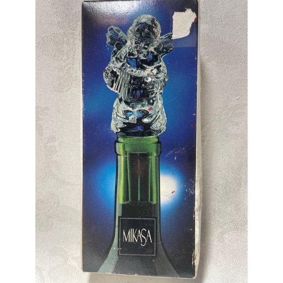 Crystal Bottle Stopper Cherub Song Austria Lead Crystal - Picture 1 of 4